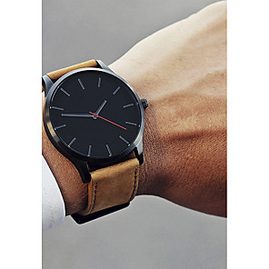 Per uomo Orologio elegante Orologio da polso Quarzo Nero / Marrone 30 m Nuovo design Orologio casual Fantastico Analogico Casual Di tendenza - Caffè Nero / Bianco Bianco / Marrone Un anno Durata