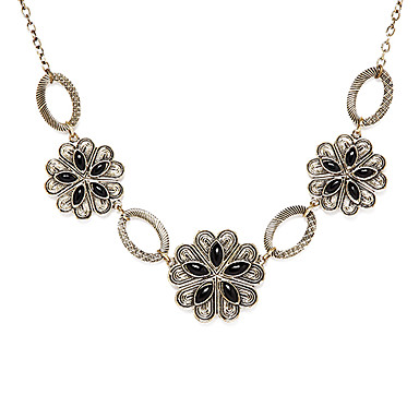 Silver flower choker Clearance